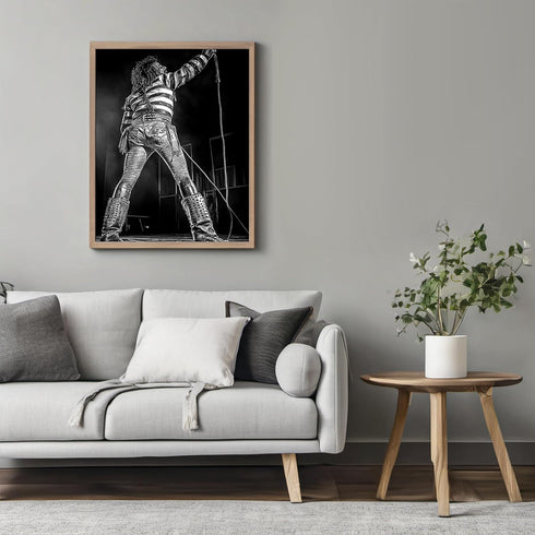 Posterizer 1 pcs-retro rock and roll muscian-black and white photo 1-Photography Art-Retro Art-Decorations for Bedroom, Office, Living Room - unfr...